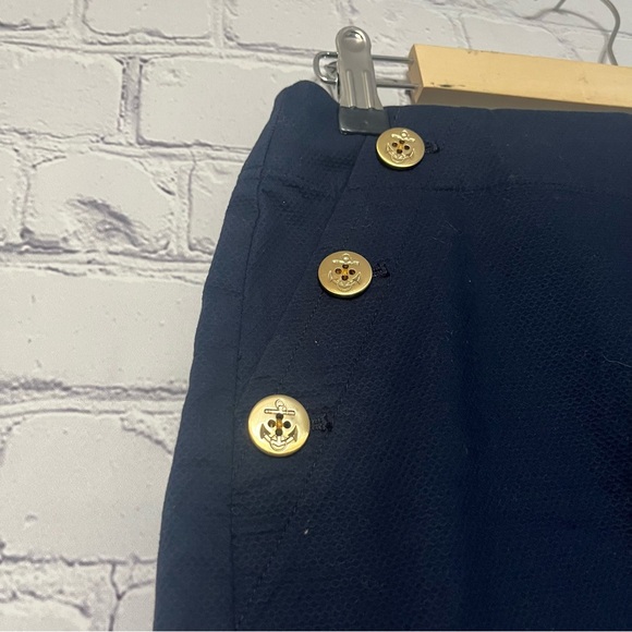 J. Crew Womens Sailor Short in Stretch Piqué Cotton Navy Blue Nautical Size 2 - Picture 4 of 8